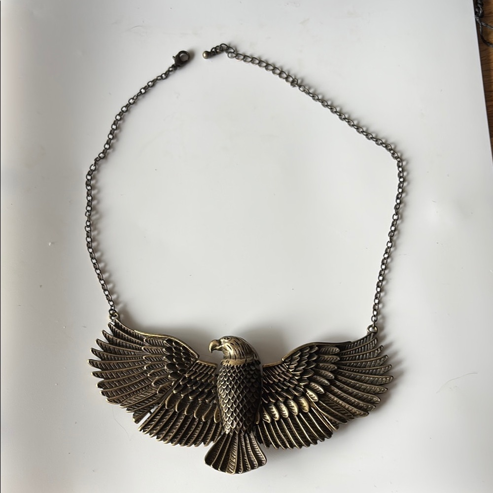 Gold Eagle Pendant Necklace